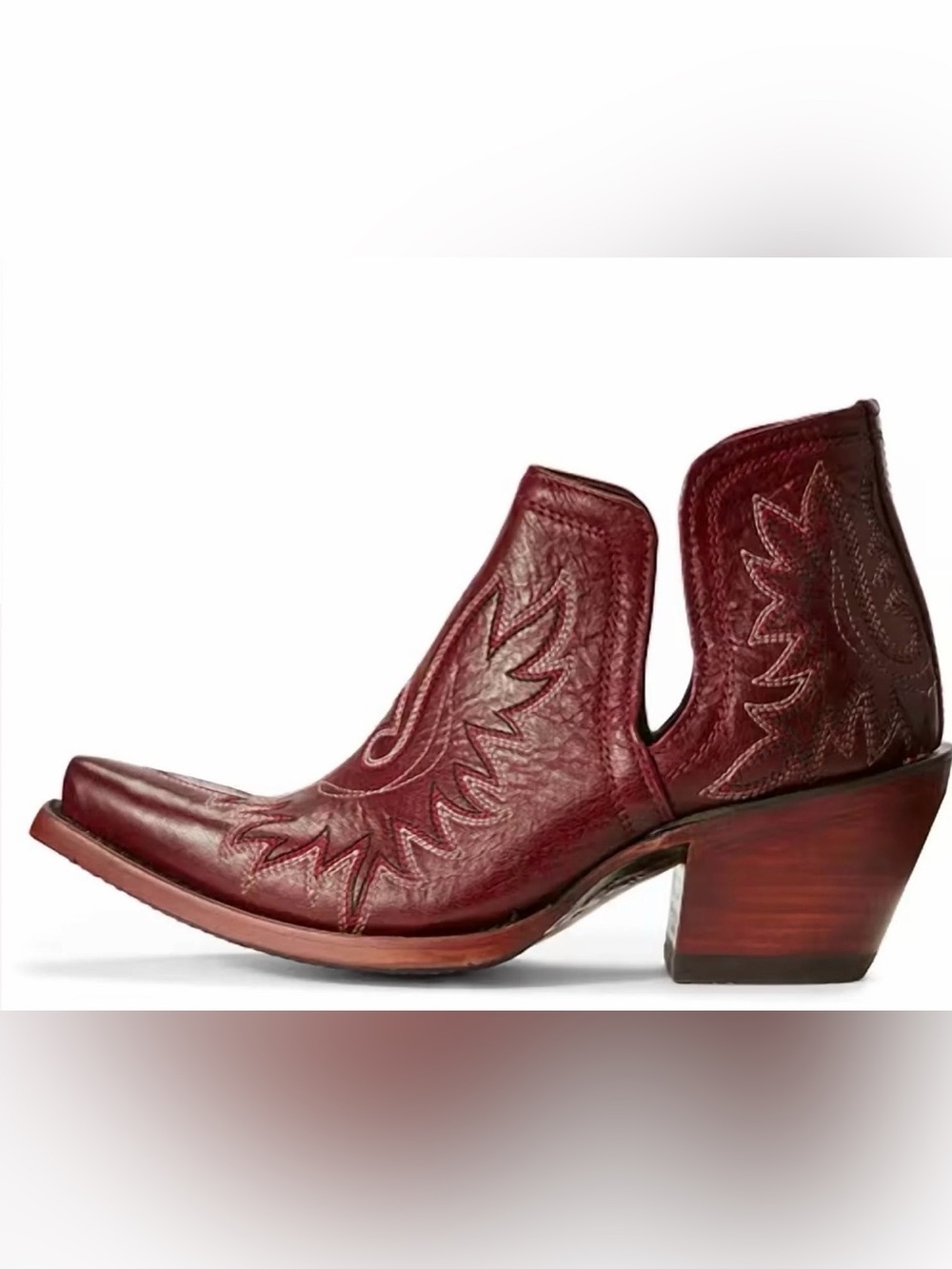 Ariat - Women's Dixon Western Cutout Ankle Boots Sangria Red